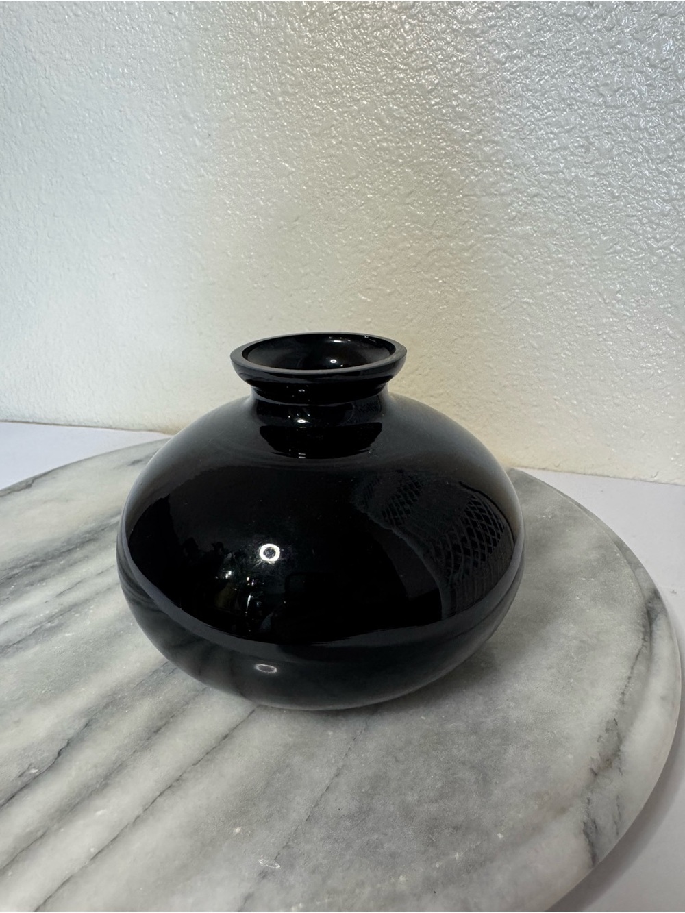 Black Ceramic Decorative Vase -